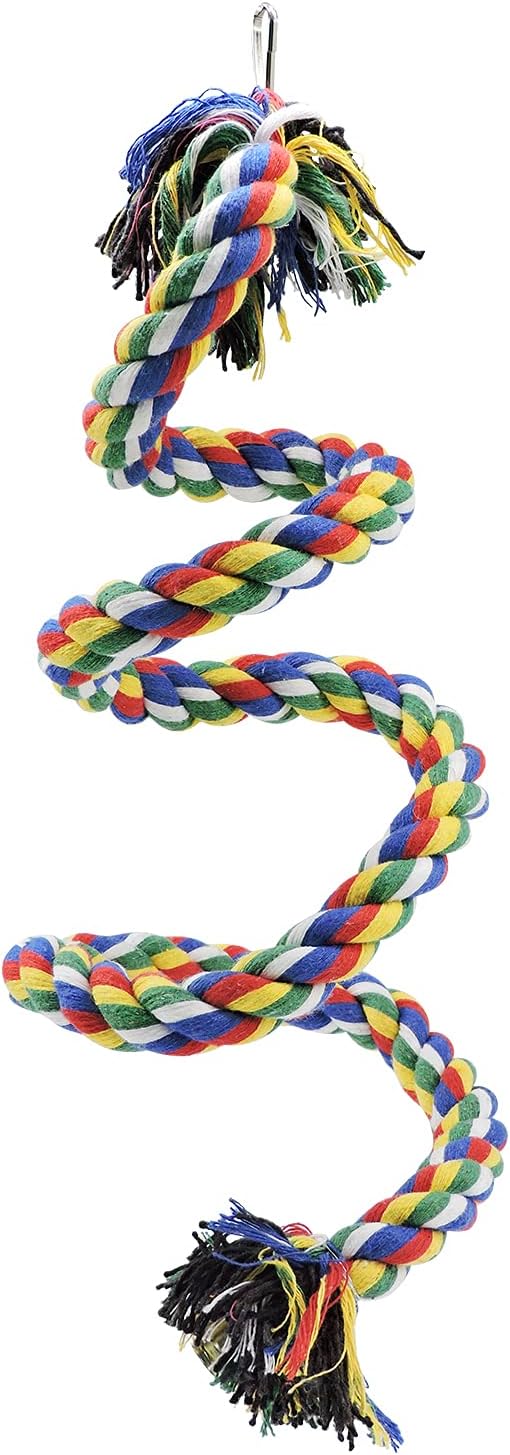 WishLotus Bird Perches, Parrot Colorful Climbing Rope Swing Toys Parrot Stand by BuyItNow