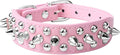 Spiked Dog Collar Soft Pu Leather Mushrooms Rivet Spike Studded Puppy by Unknown