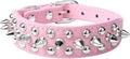 Spiked Dog Collar Soft Pu Leather Mushrooms Rivet Spike Studded Puppy by Unknown