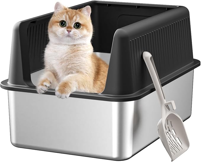 Stainless Steel Cat Litter Box by Unknown