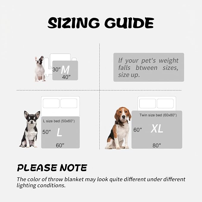 Dog Blanket Paw Bone Pattern 1 Pack 2 Super Soft Warm Flannel Sofa Cover Car - Image 5
