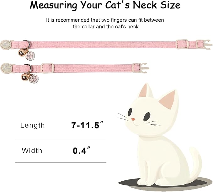 2 Pack Corduroy Cat Collars - Image 4