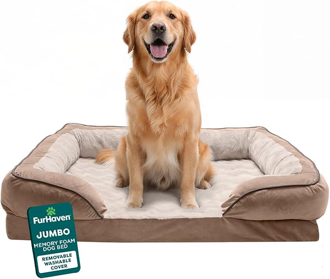 Furhaven Orthopedic Dog Bed for Large Dogs w/ Removable Bolsters & Washable by FurHaven