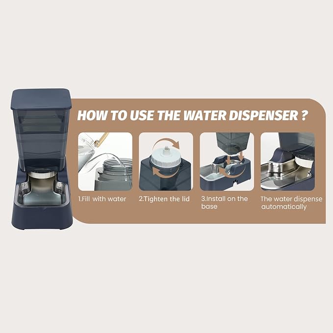 Automatic 5.4L/1.4Gal Pet Waterer, Pet Automatic Dog Water Dispenser Gravity - Image 6