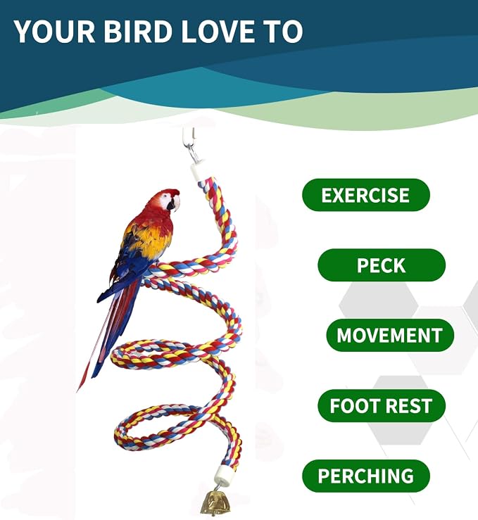 2PCSx 79inch Bird Spiral Rope - Image 5