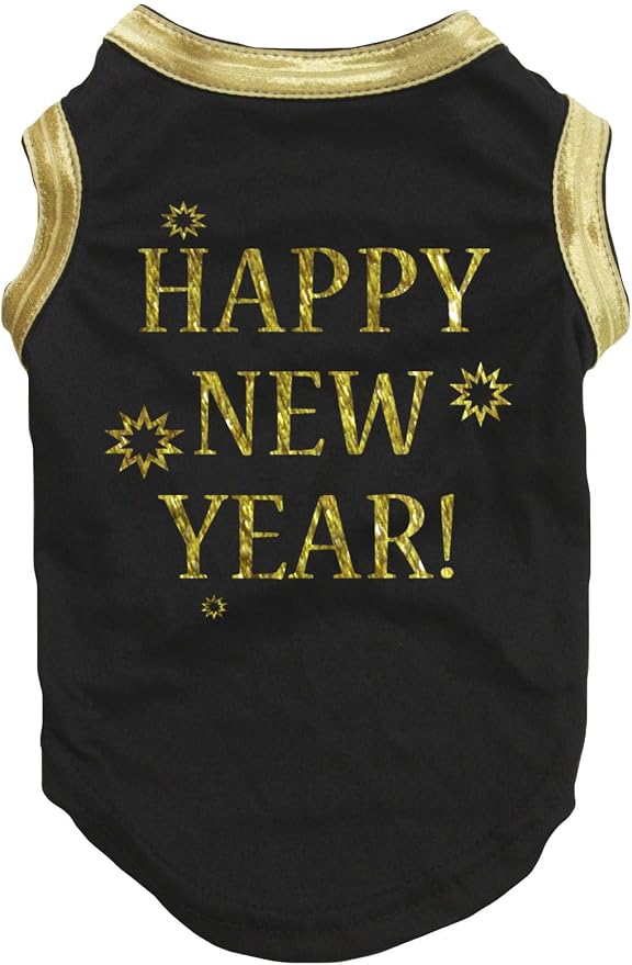 Petitebella Bling Happy New Year Puppy Dog Shirt by Petitebella