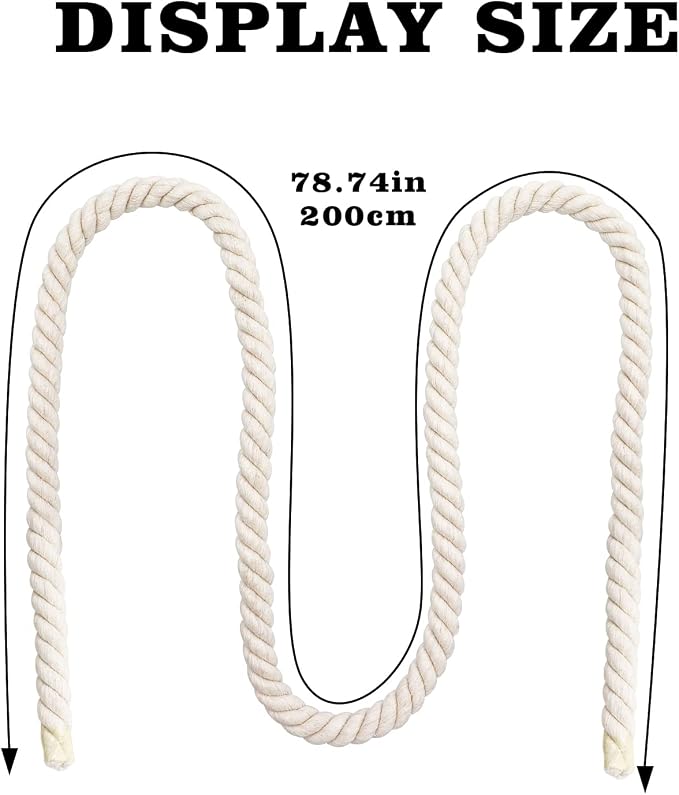 78.7 Inches Cotton Climbing Rope Toy, Lengthen and Bold Bird Ladder Bridge - Image 6