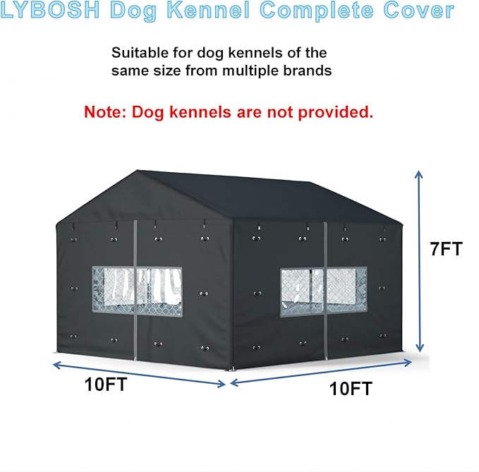 Outdoor Dog Kennel Cover Full Coverage - Image 2