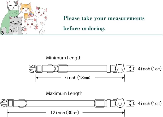 Yizepet Cat Collars with Bells, Breakaway Kitten Collar, Cute Kitty Collar - Image 5