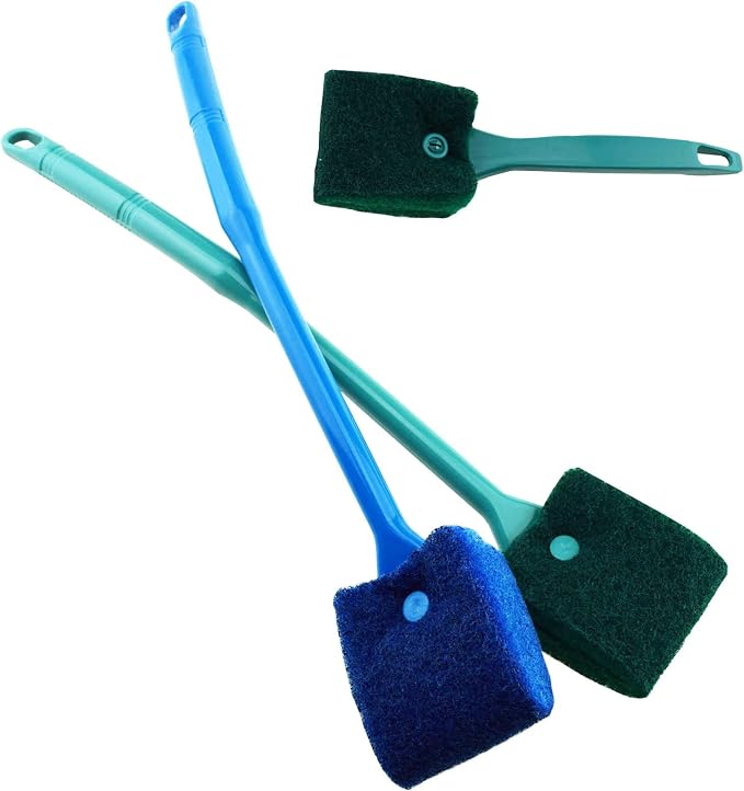 3 PCS Double-Sided AOODOOM Aquarium Fish Tank Algae Cleaning Brush by AOODOOM