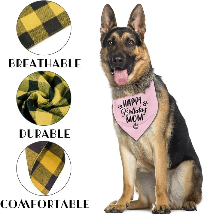 L21 Happy Birthday Mom Dog Bandana - Image 3