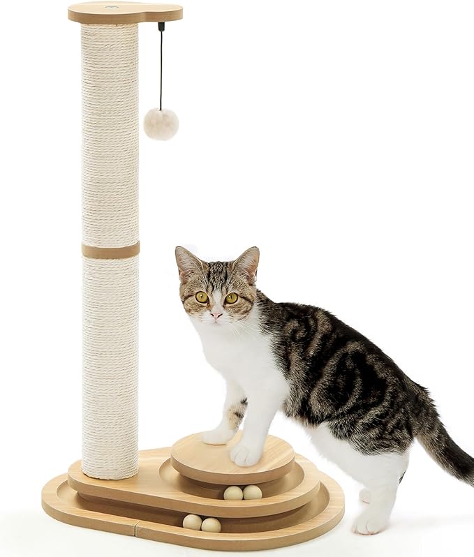 Made4Pets Cat Scratching Post Cat Scratcher Kitten Toys by Made4Pets