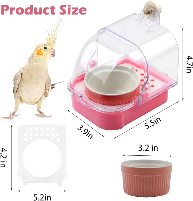 No Mess Bird Cage Feeder, 2 in 1 Bird Feeder - Image 3