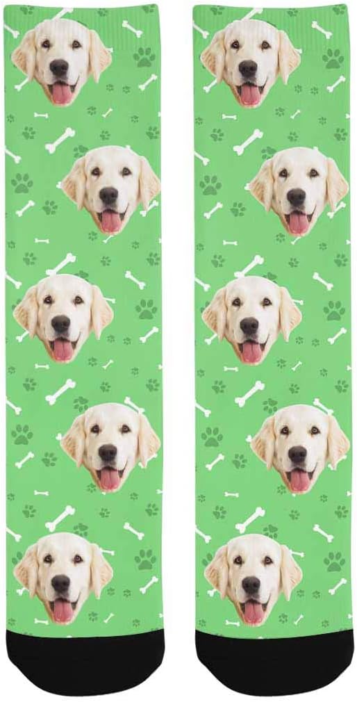 MyPupSocks Custom Personalized Photo Pet Face Socks, Cat and Dog Tracks Paws - Image 4