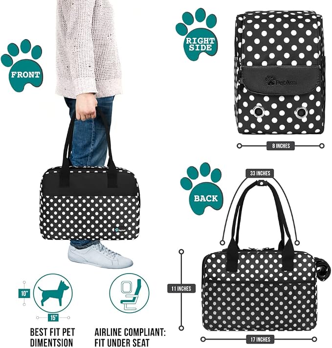 PetAmi Dog Purse Carrier for Small Dogs, Airline Approved Soft Sided Pet Carrier - Image 2