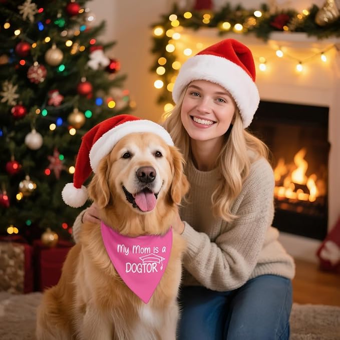 My Mom is A Dogtor Pink Dog Bandana, Graduation Gifts - Image 5