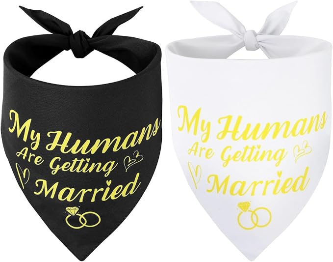 SZEE Wedding Decorations for Pets, 2 Pack My Humans are Getting Married Dog by SZEE