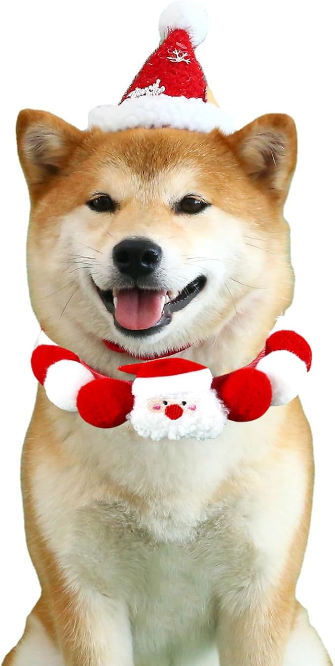 Lionheart glory Christmas Collar Pom-Pom Plush Ball Collar - Image 2