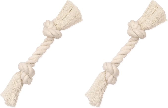 Mammoth Pet Products Dog, Flossy Chews 100-Percent Cotton White Rope Bone by MammothPetProducts