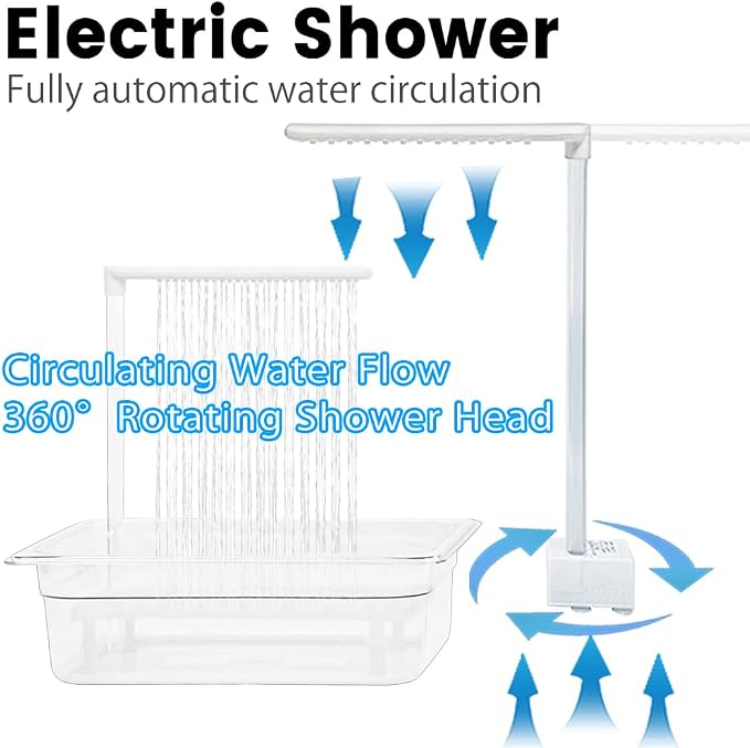Parrot Bathtub, USB Electric Large Bird Bathtub Shower - Image 2