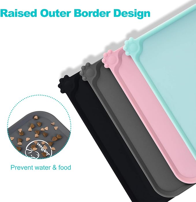 Silicone Waterproof Dog Cat Pet Feeding Mats, Non Slip, Easy Clean Pet Dog Cat - Image 4