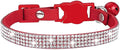 Cat Collars, Rhinestone for Girl Cats Bling Kitten Flower Adjustable Breakaway by Bbmmayy