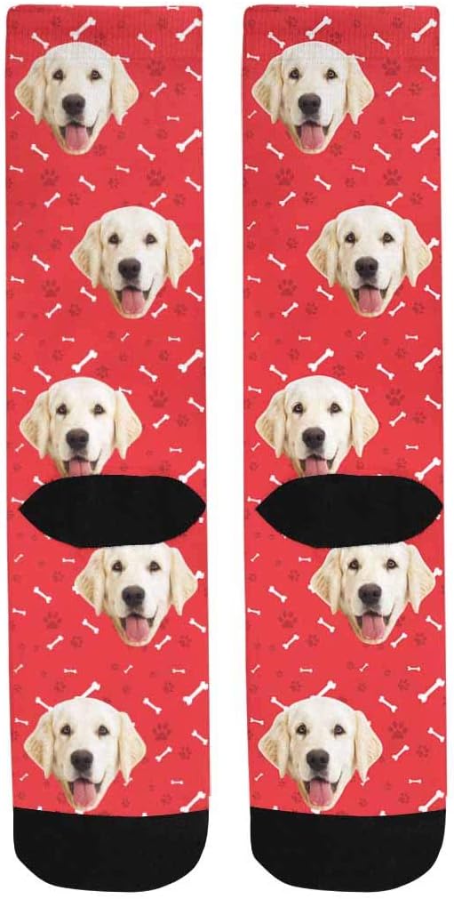 MyPupSocks Custom Personalized Photo Pet Face Socks, Cat and Dog Tracks Paws - Image 5