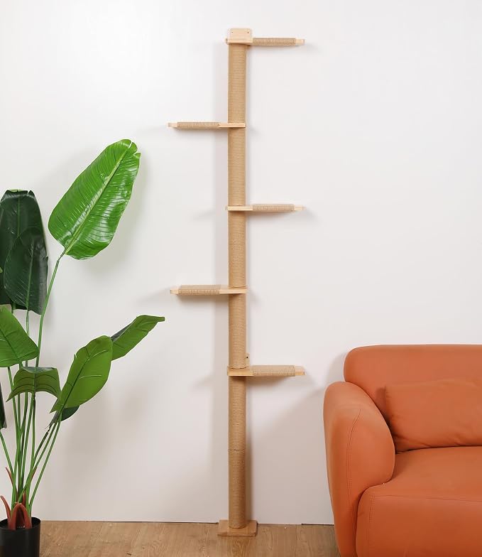 5 Tier Floor to Ceiling Cat Tree Tower - Image 6