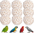 9 Pack Bird Toy Sola Balls, Natural Parrot Soft Chew Shredding & Foraging Toy by sevvynaut