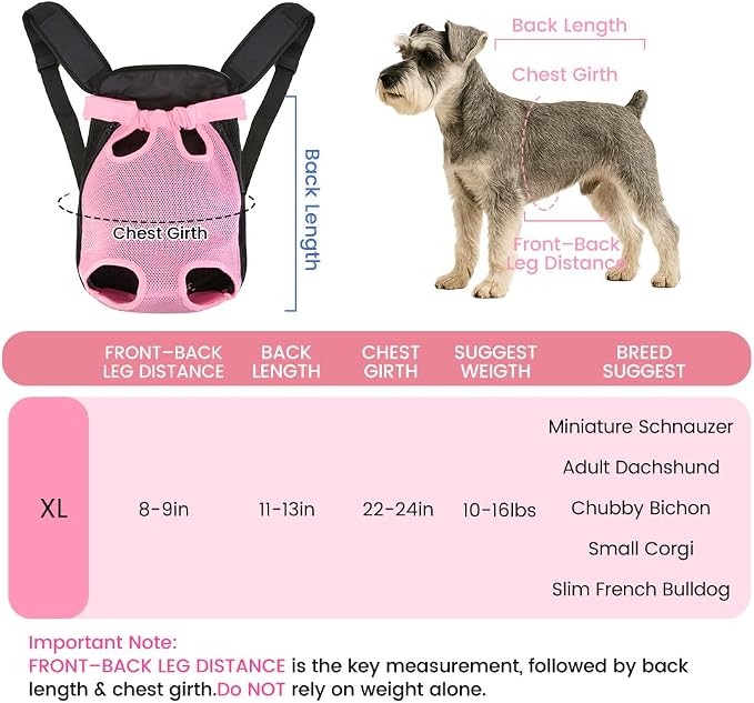 Mosago Dog Backpack Carrier, Pet Sling Front Backpack - Image 2