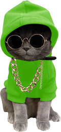 QWINEE 3Pcs Dog Hoodie Cat Apparel Dog Custume Set by QWINEE