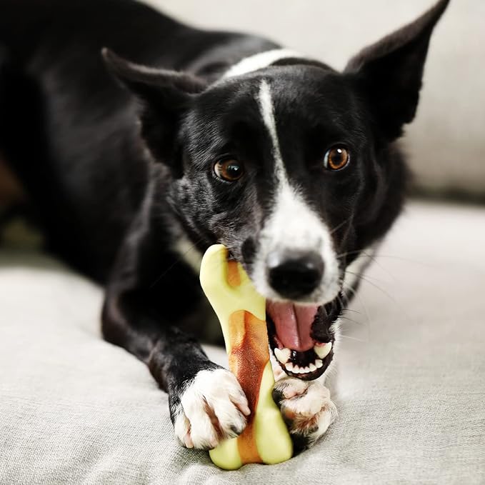 Tikaton Dog Chew Toys for Aggressive Chewers, Peanut Butter Flavor Durable Dog - Image 2