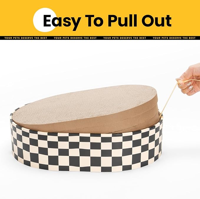 Cat Scratcher Box with 4 Cat Scratching Board Reversible Scratch Pad, Heavy - Image 7