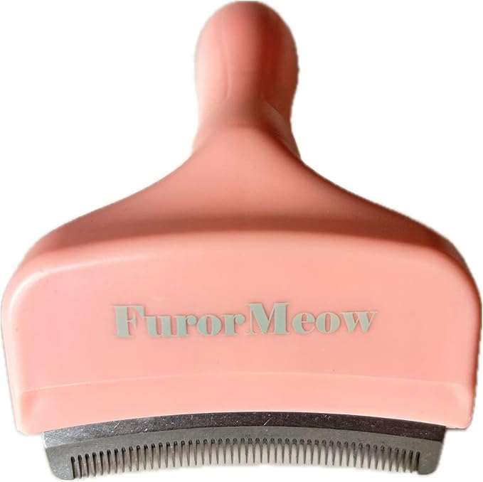 Pet Deshedding Tool with Curve Blade, Cat Grooming Brush, Tight V-shaped Teeth by Unknown