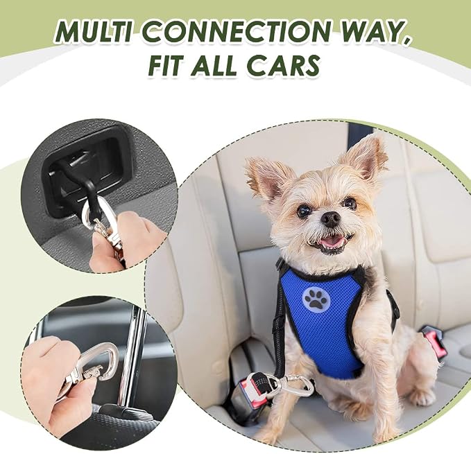 SlowTon Dog Seat Belt Harness for Car, Dog Car Harness Adjustable Mesh - Image 9