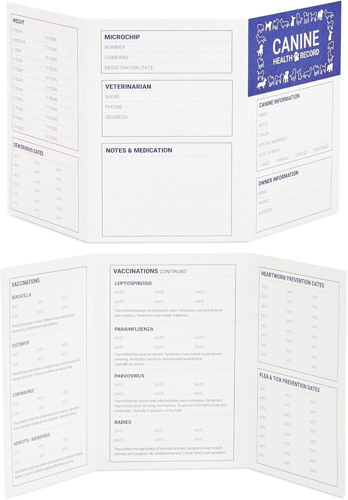 Juvale Puppy Record Card by Juvale