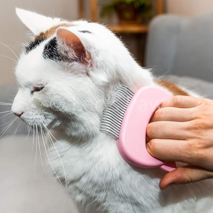 Leo's Paw The Original Pet Hair Removal Massaging Shell Comb Soft Deshedding - Image 5