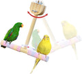 Bird Swing for Cage, Rust Sound Interactive Hanging Bird Toy Perch, Wooden by Admaison