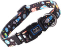 Roses&Poetry Dog Collar with Colourful Star Patterns, Adjustable Durable Puppy by RosesPoetry