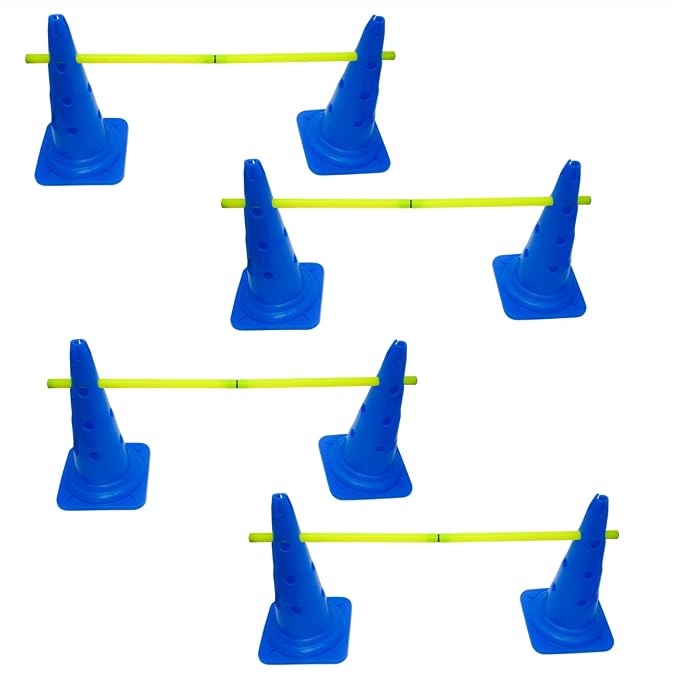 Trademark Innovations Dog Agility Jump Course Training Cone Hurdles Set - Image 2