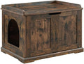 unipaws Cat Litter Box Enclosure Furniture, Dog Proof Hidden Litter Box Cover by unipaws