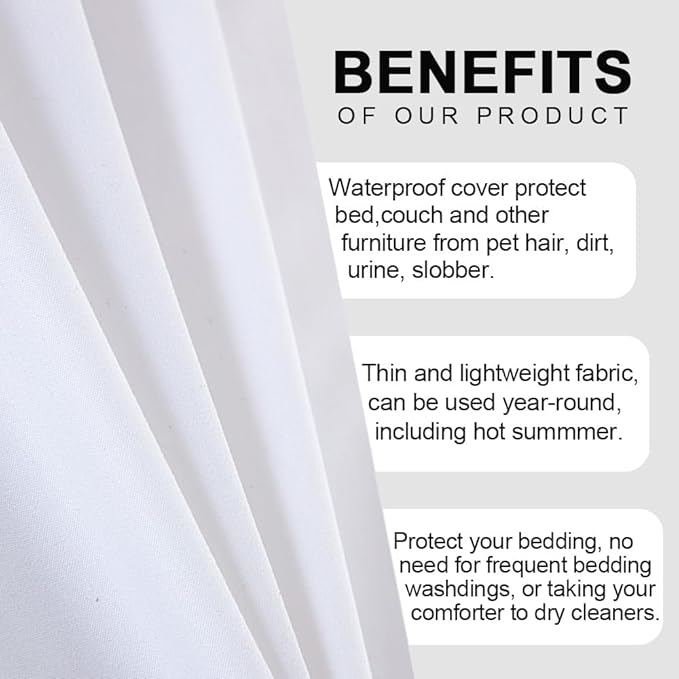 DUJUIKE Waterproof Bed Cover for Dog and Cats, Pet Hair Resistant Bed Sheet - Image 7