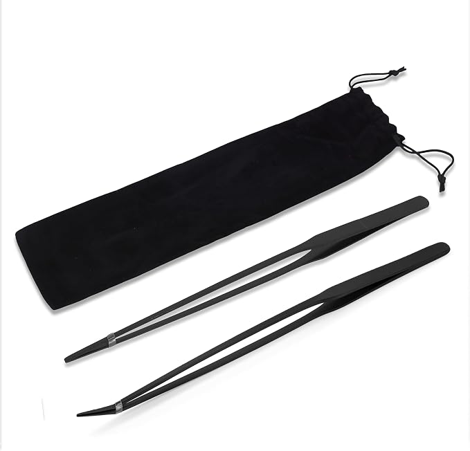 Mandala Crafts 15 Inches Black Stainless Steel Straight and Curved Aquarium - Image 4