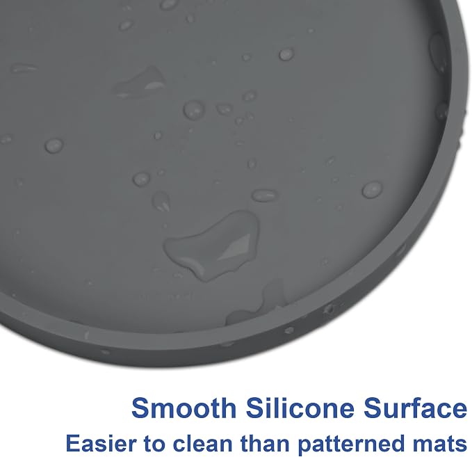 Arespark Pet Silicone Food Mat, Round Eating Tray - Image 6