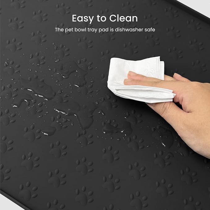 Dog Food Mat Anti-Slip Silicone Dog Bowl Mat Thicker Pet Placemat Waterproof - Image 9