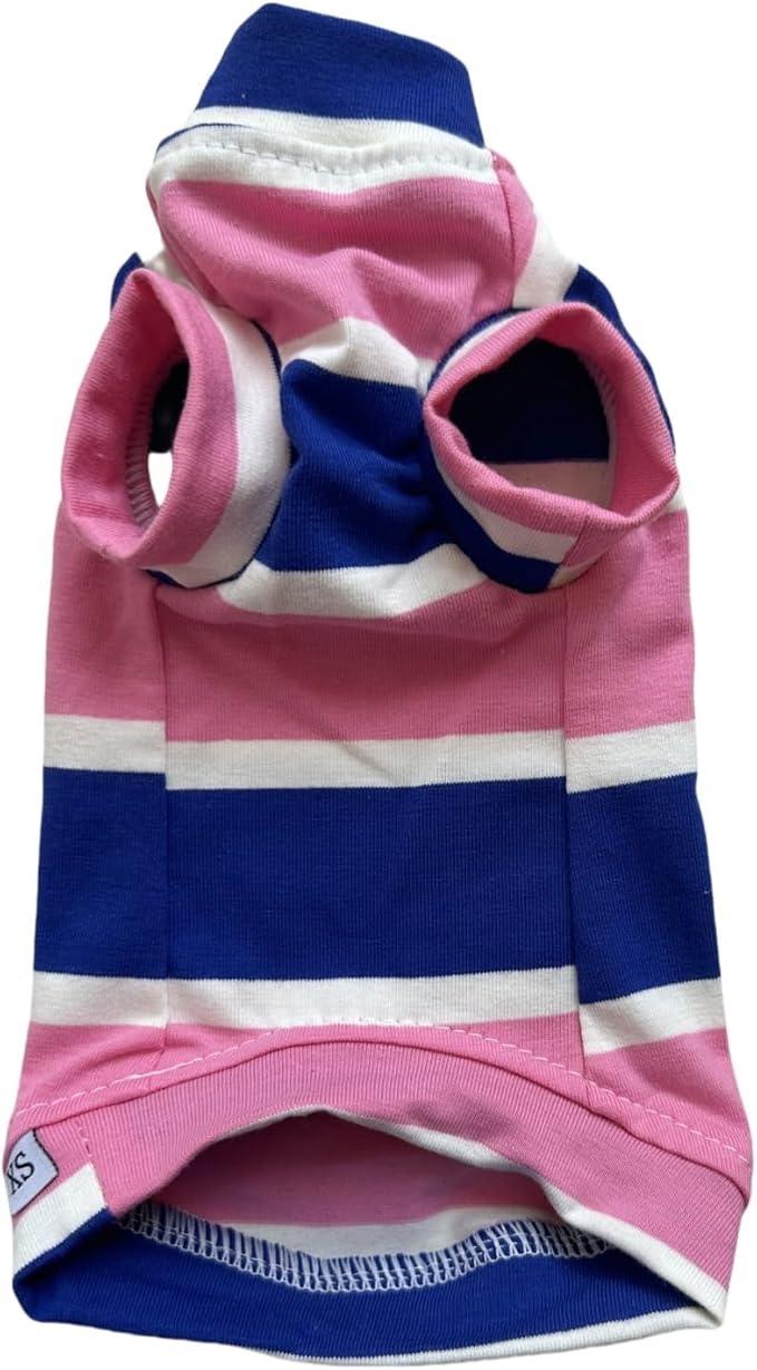 Vintage Stripes Sphynx Hairless Cats Shirt Cotton Cat Turtleneck Pet Clothes by Kitipcoo