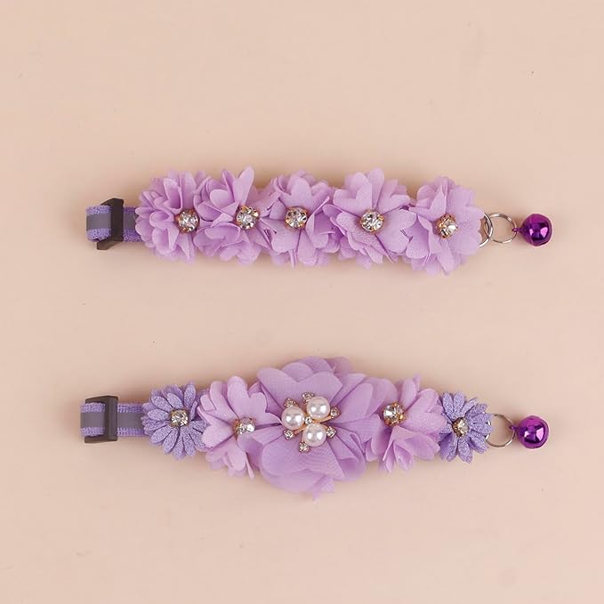 2 Pack Cat Collar Pink Floral - Image 6