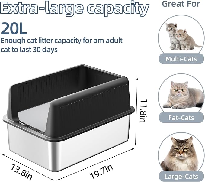 Stainless Steel Cat Litter Box - Image 2