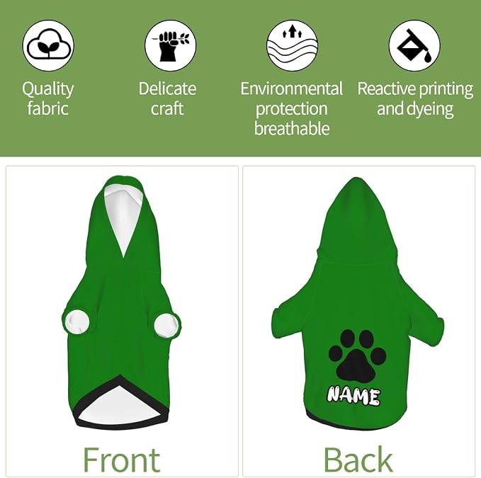 Custom Dog Hoodie Soft & Warm Design Your Own Personalized Photo Text Logo Name - Image 6