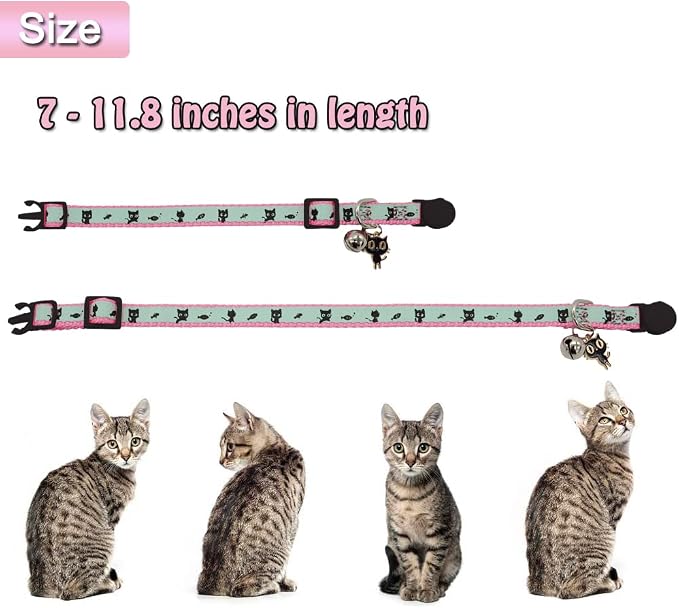 2 Pack Glow in The Dark Cat Collar - Image 3